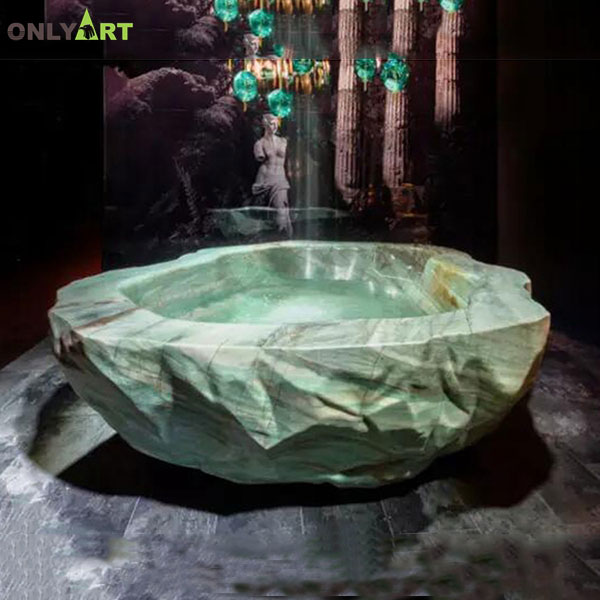 Natural green marble bathtub for sale OLA-Y029