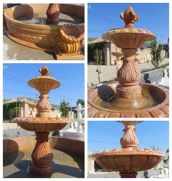 Outdoor artificial water fountain