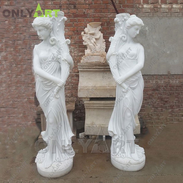 Outdoor beautiful life size lady statue for sale