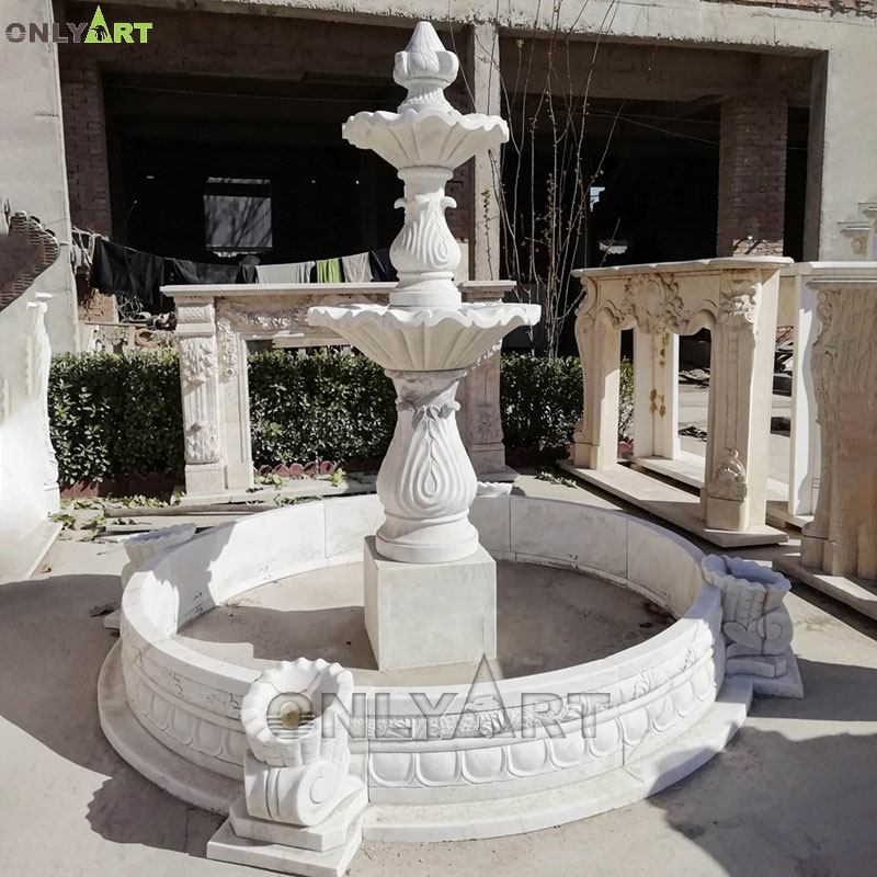 Outdoor decoration marble waterfall fountain for sale OLA-F281