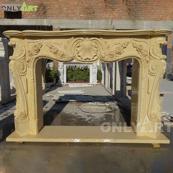 Outdoor hand made marble modern fireplace for sale OLA-M122