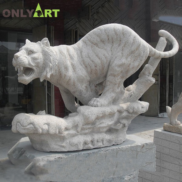 Outdoor stone tiger statue for sale OLA-A096