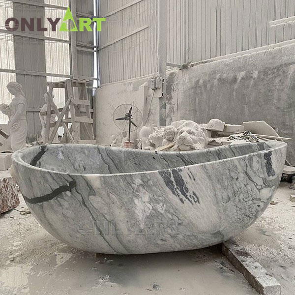 Popular style luxury bathroom freestanding stone bathtubs for sale OLA-Y006