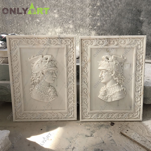 Stone carved wall relief sculpture for home decor