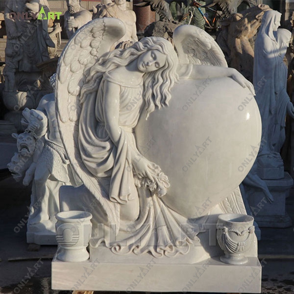 angel heart headstone monument tombstone