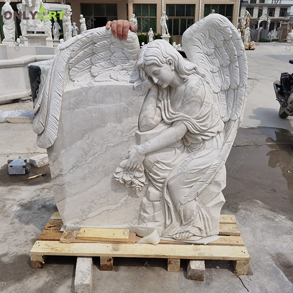 angel tombstone statue