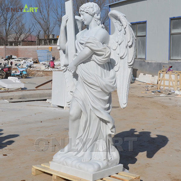 angel with cross statue