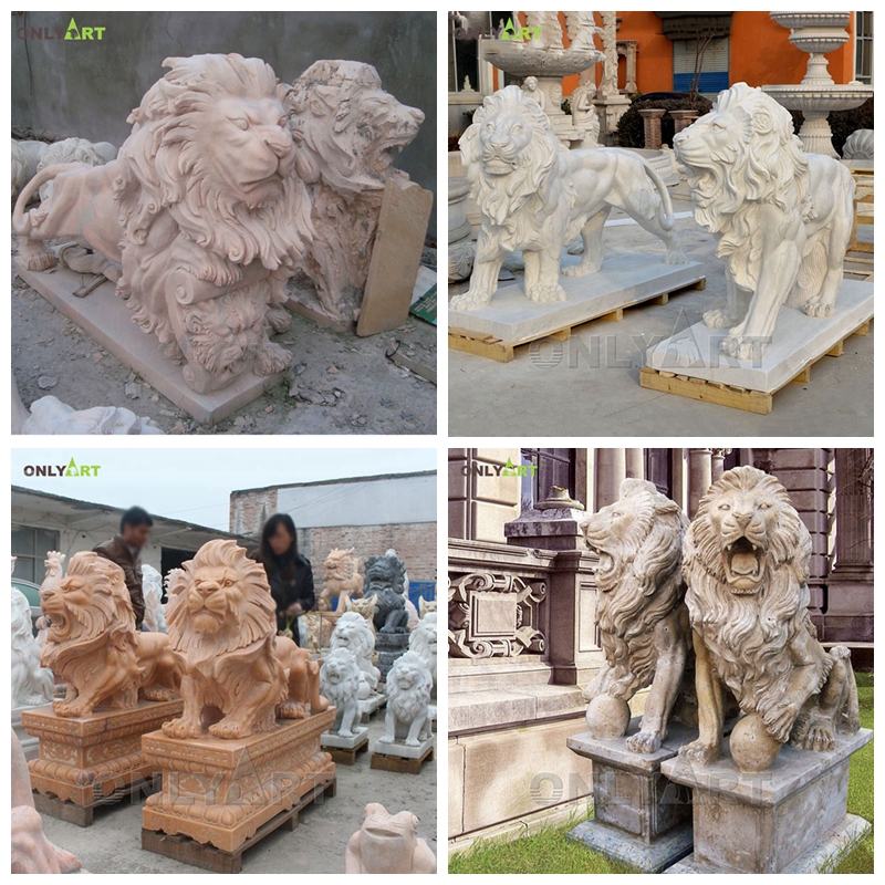 lion statues for driveway