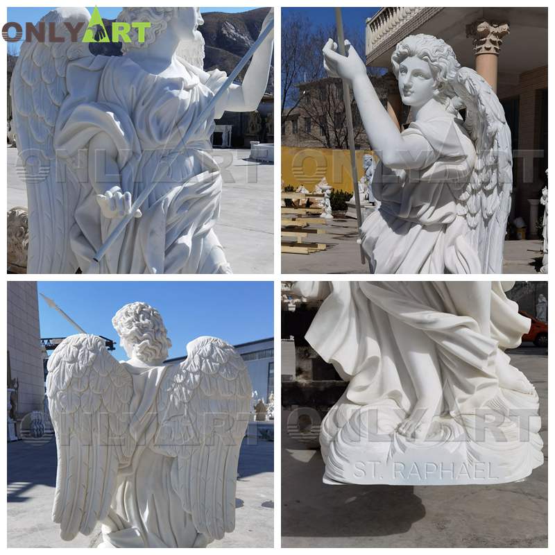 marble angel scupture for garden decoration