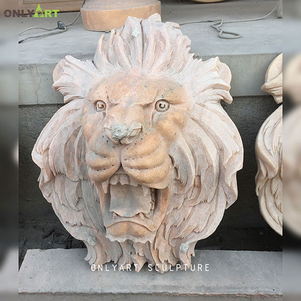 marble lion head statue