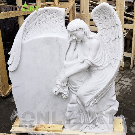 marble tombstone angel