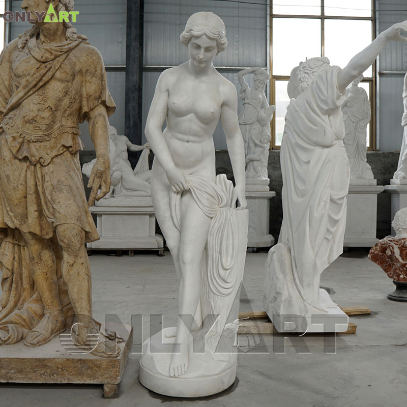Body Art Sculpture Standing Marble Nude Woman Statue