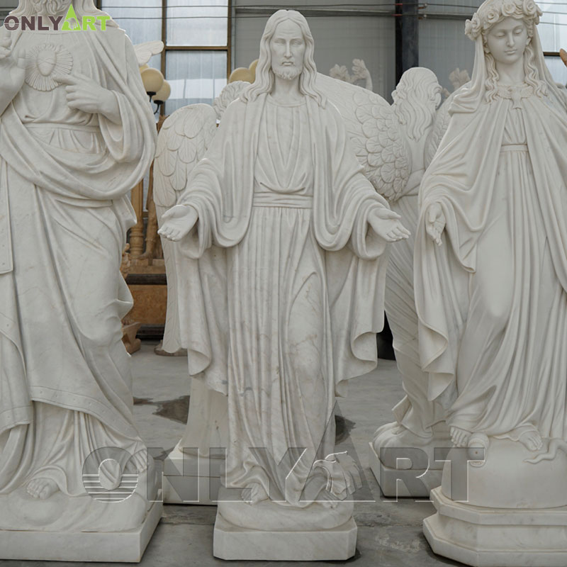 Customize size factory stock marble religious Christ Jesus sculpture for sale