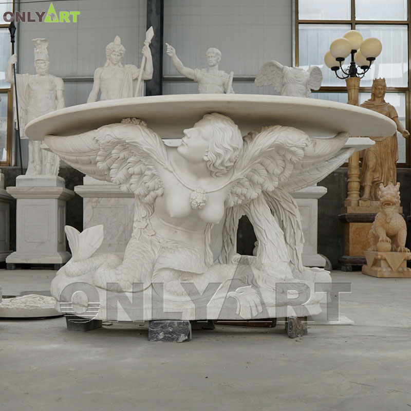 Factory customize round design marble coffee table for sale