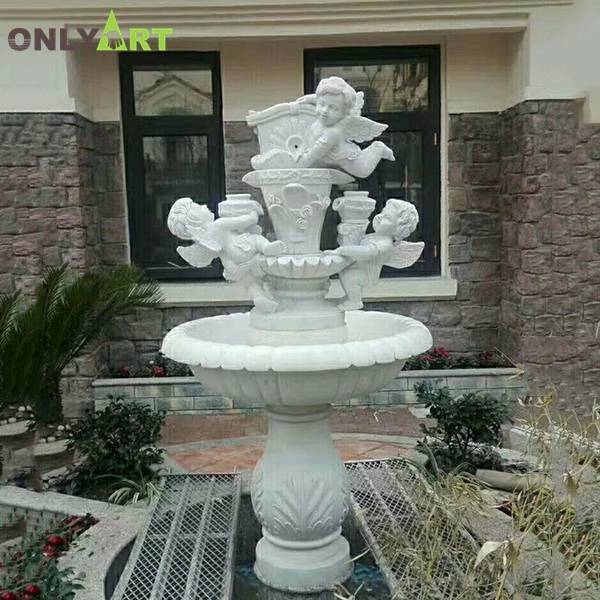 Factory wholesale natural stone water fountains with angel statue