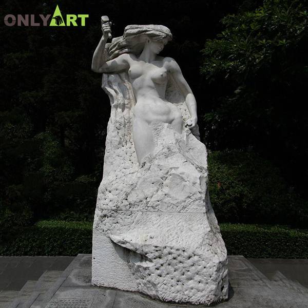 Famous design stone self made woman carving sculpture