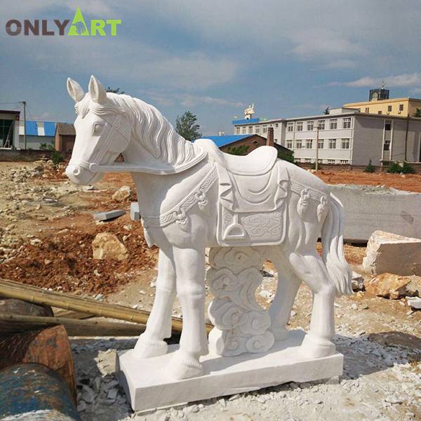 Garden decoration hand made standing horse statue for sale