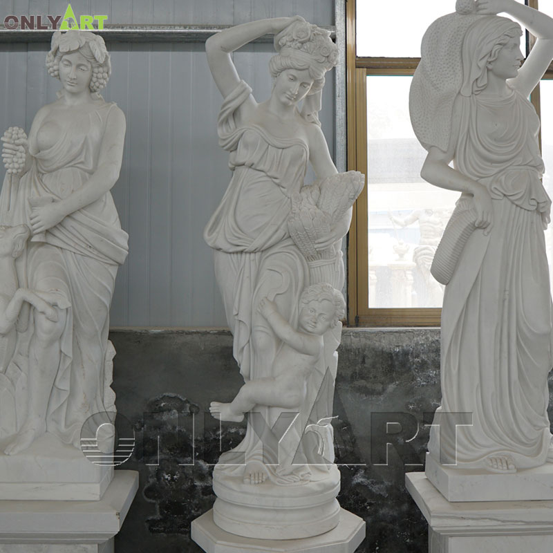 High quality mother and child stone sculpture for garden decoration