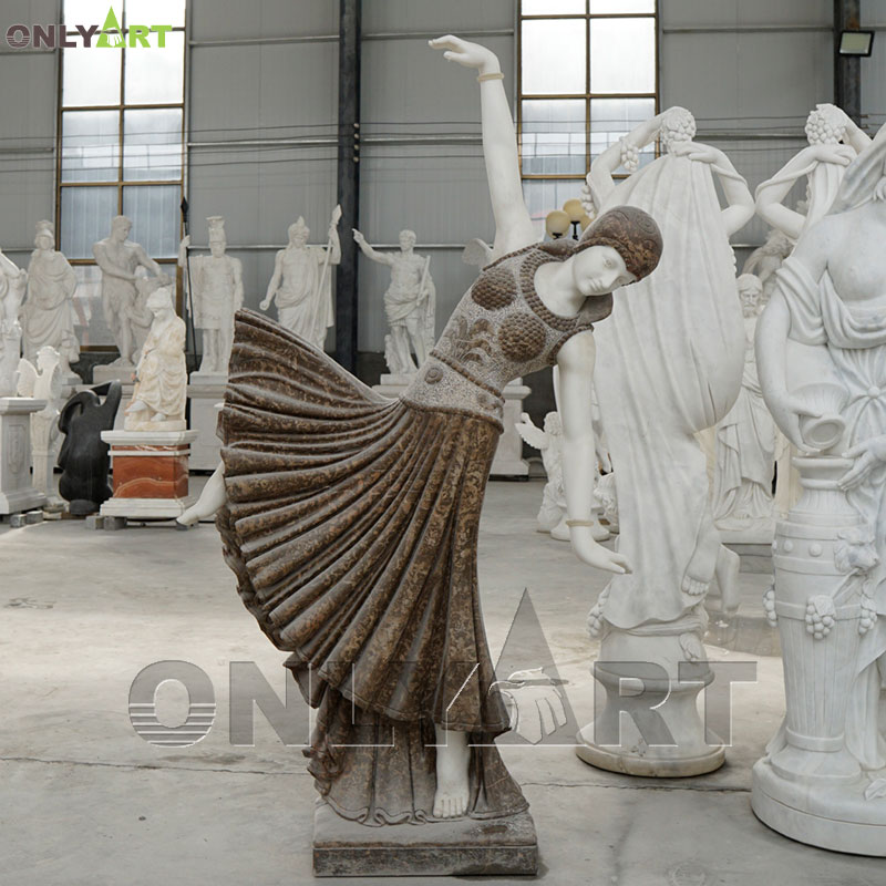 Natural marble woman statue modern dancer sculpture for sale