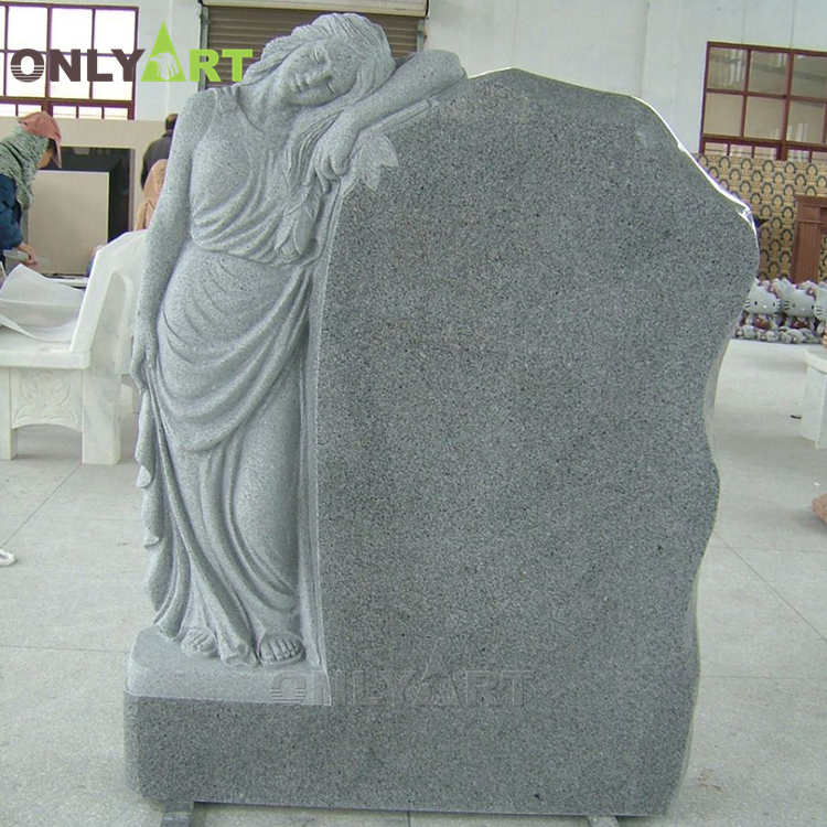 Natural stone angel headstones prices OLA-T095