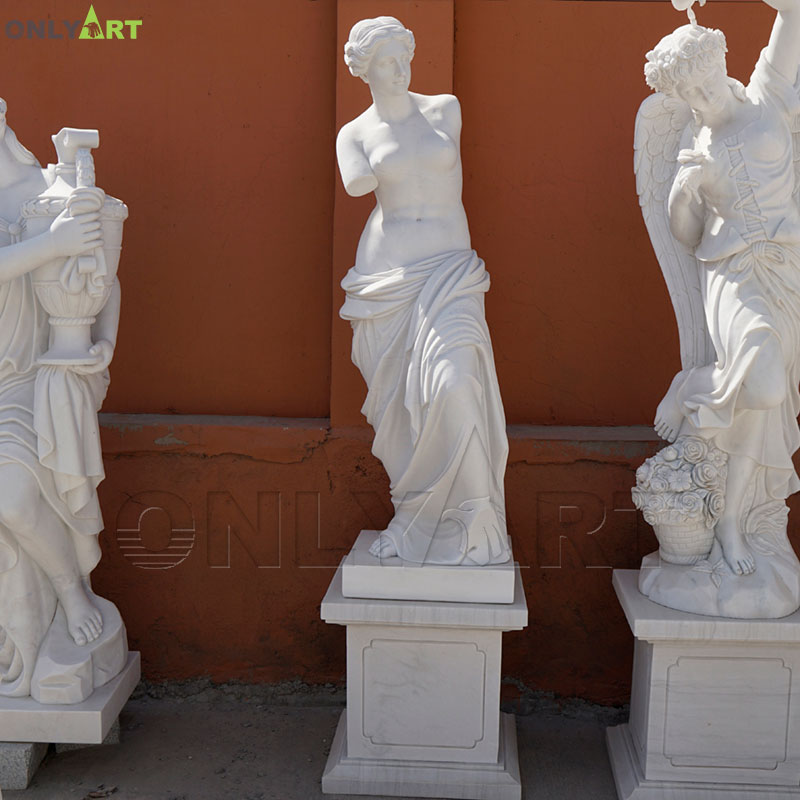 Outdoor high quality white marble venus statue for sale