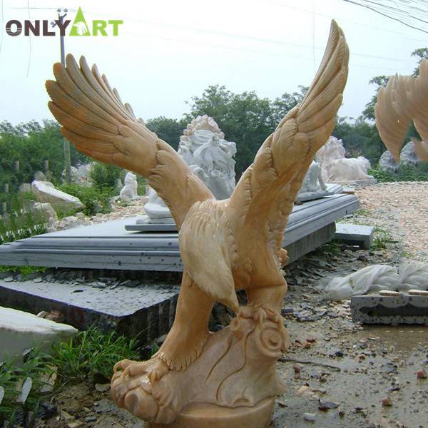 Outside garden decoration marble eagle statue for sale