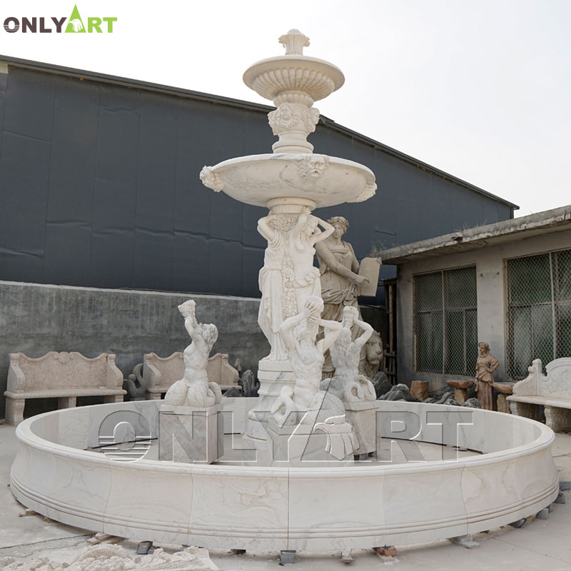 Roman design large marble garden statues and fountains ornaments