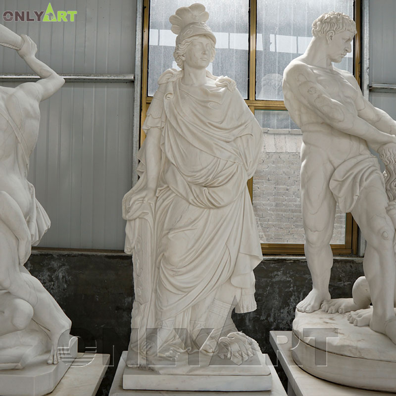 Roman marble woman warrior sculpture for sale