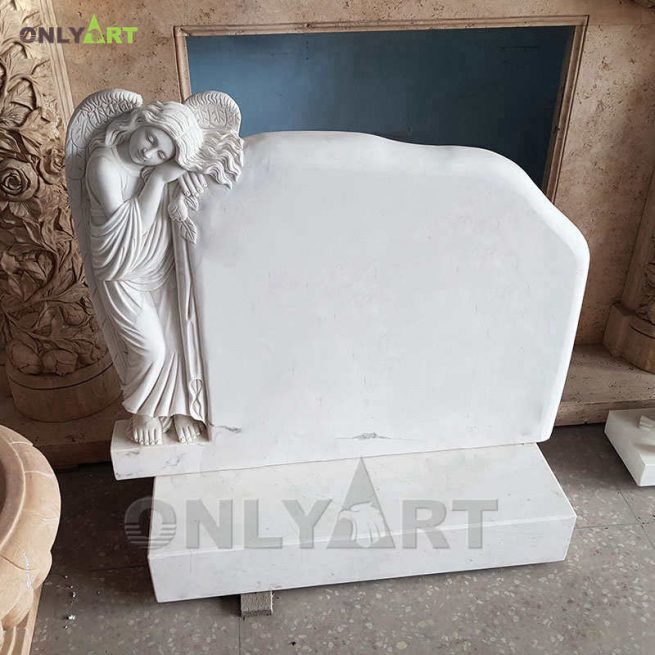 Small size angel statue tombstone for sale OLA-T085