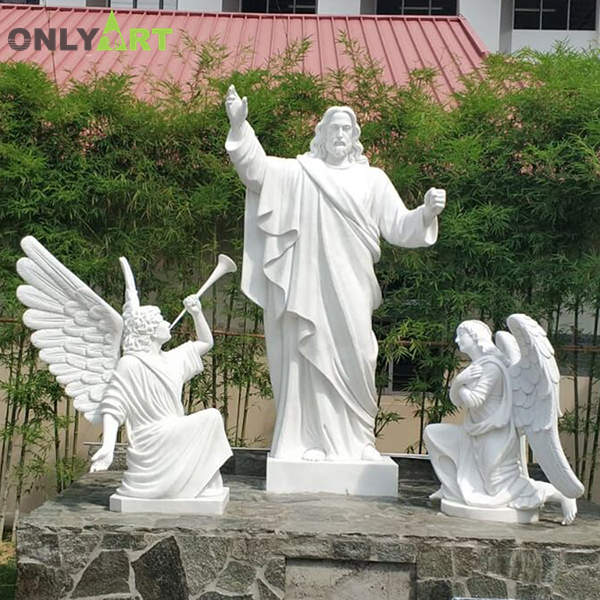 White marble Jesus sculpture religion statue for sale