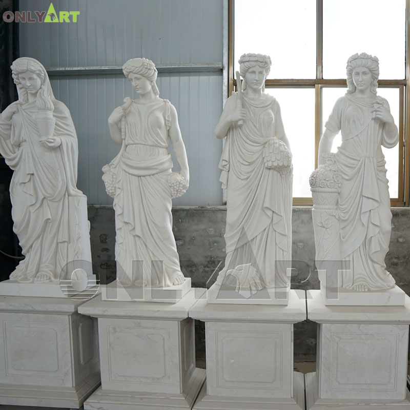 four seasons stone statues