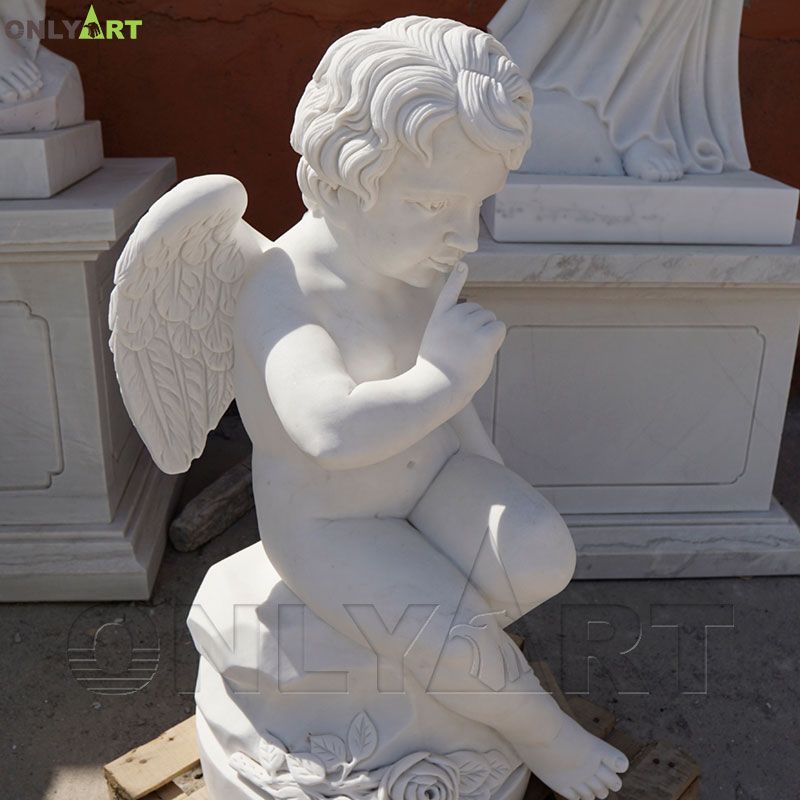 guardian angel boy statue