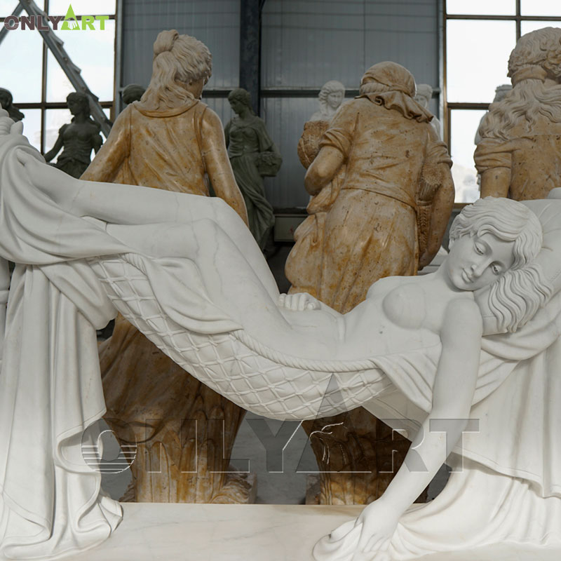 lying woman statue