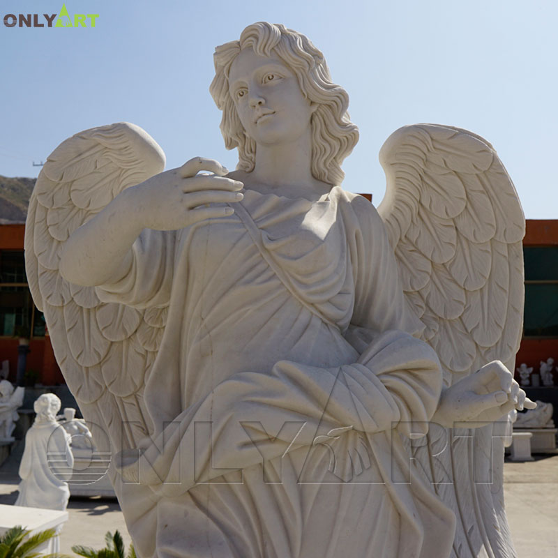 marble angel face statue