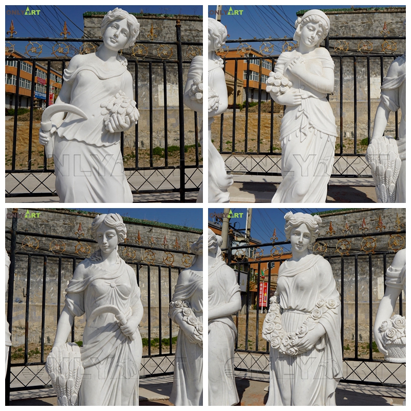 marble statues four seasons