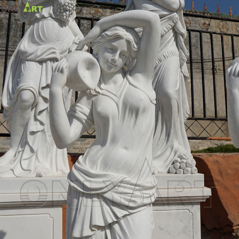 stone woman garden statues