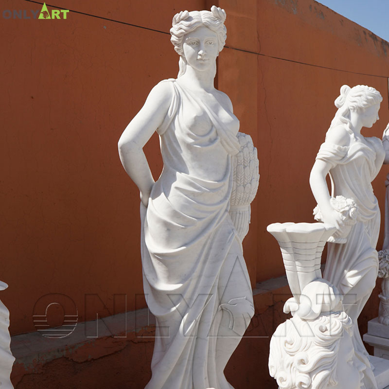 woman garden statues