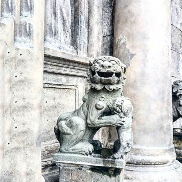 Chinese lion foo dog statue 