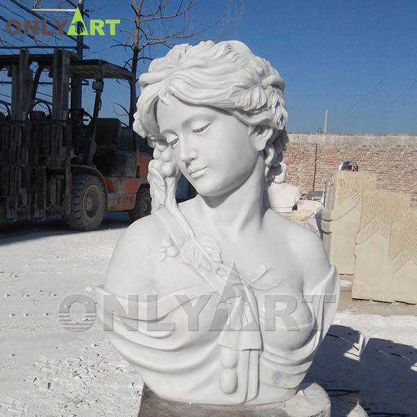 Factory customized beautiful marble female bust statue for sale