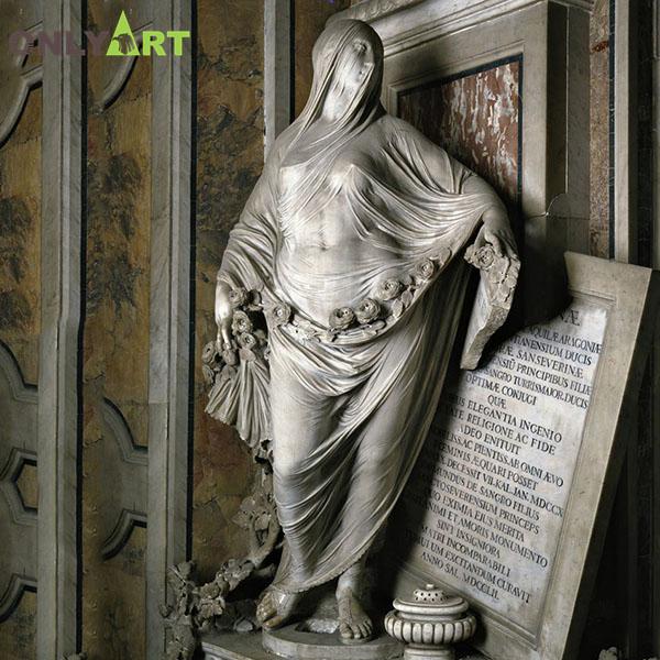 High Quality Marble Modesty Corradini Sculpture For Naples Decoration