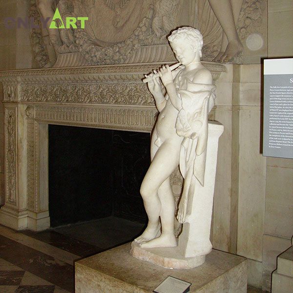 Satyr playing flute Louvre