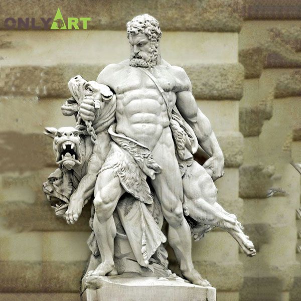 Vienna Artwork Design Marble Hercules Cerberus Statue