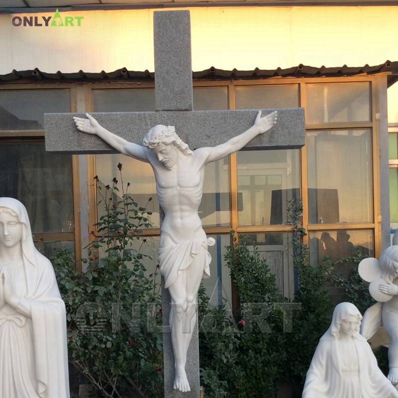 jesus on cross statue