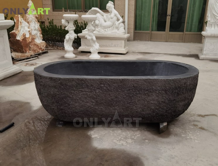 outdoor stone bathtubs