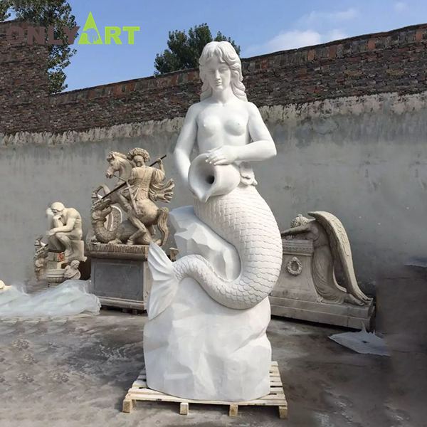 Factory wholesale large outdoor mermaid statues for garden decoration