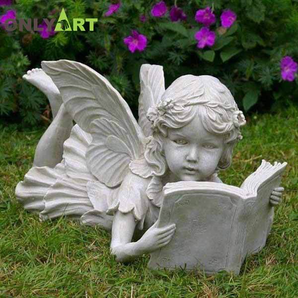 Outdoor hand carved fairy statue for garden