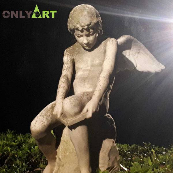 guardian angel boy statue