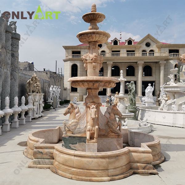 large outdoor garden fountain