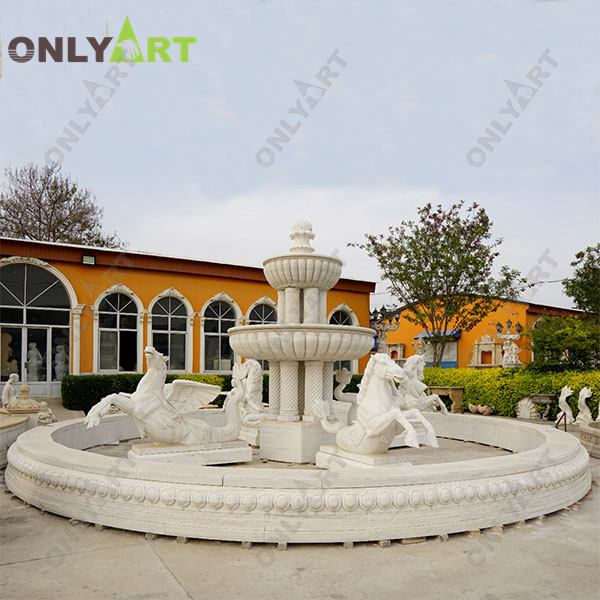 stone garden fountain