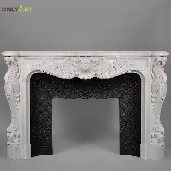 Antique marble fireplace mantel OLA-M156